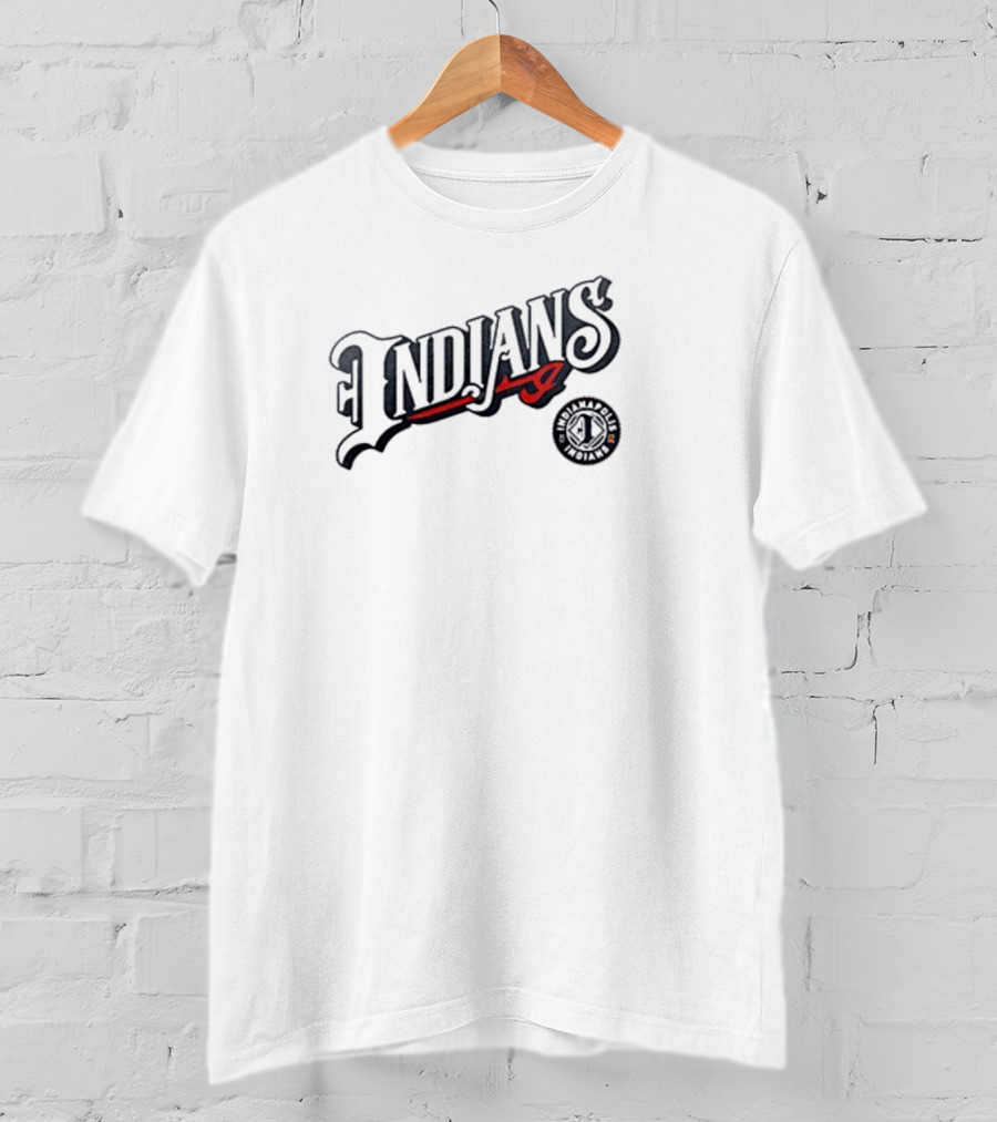 Indianapolis Indians Wordmark Script Classic Emblem T-Shirt