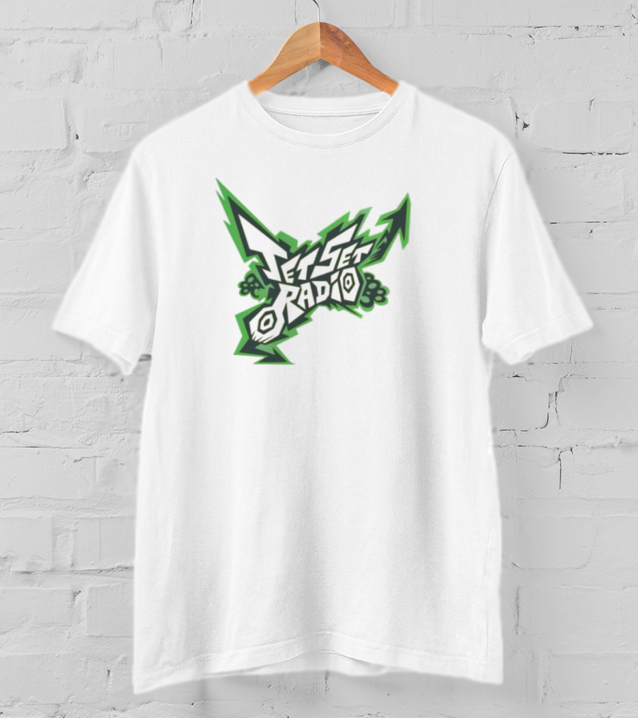 Jet Set Radio Iconic Graffiti Style Green Arrow Emblem T-Shirt