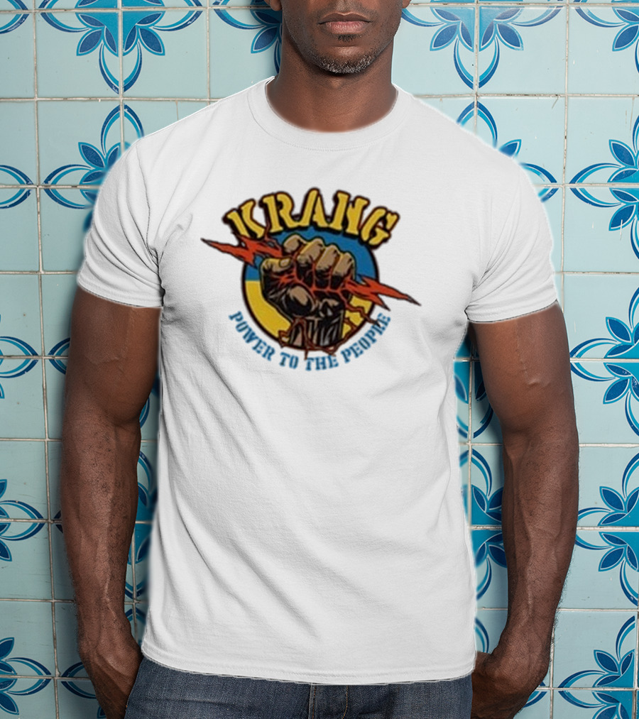 Krang Power To The People Fist With Lightning Bolt T-Shirt