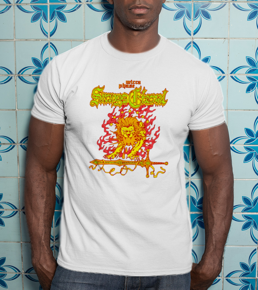Mecca Blaze Springs Eternal Flaming Lion Sword Leo T-Shirt