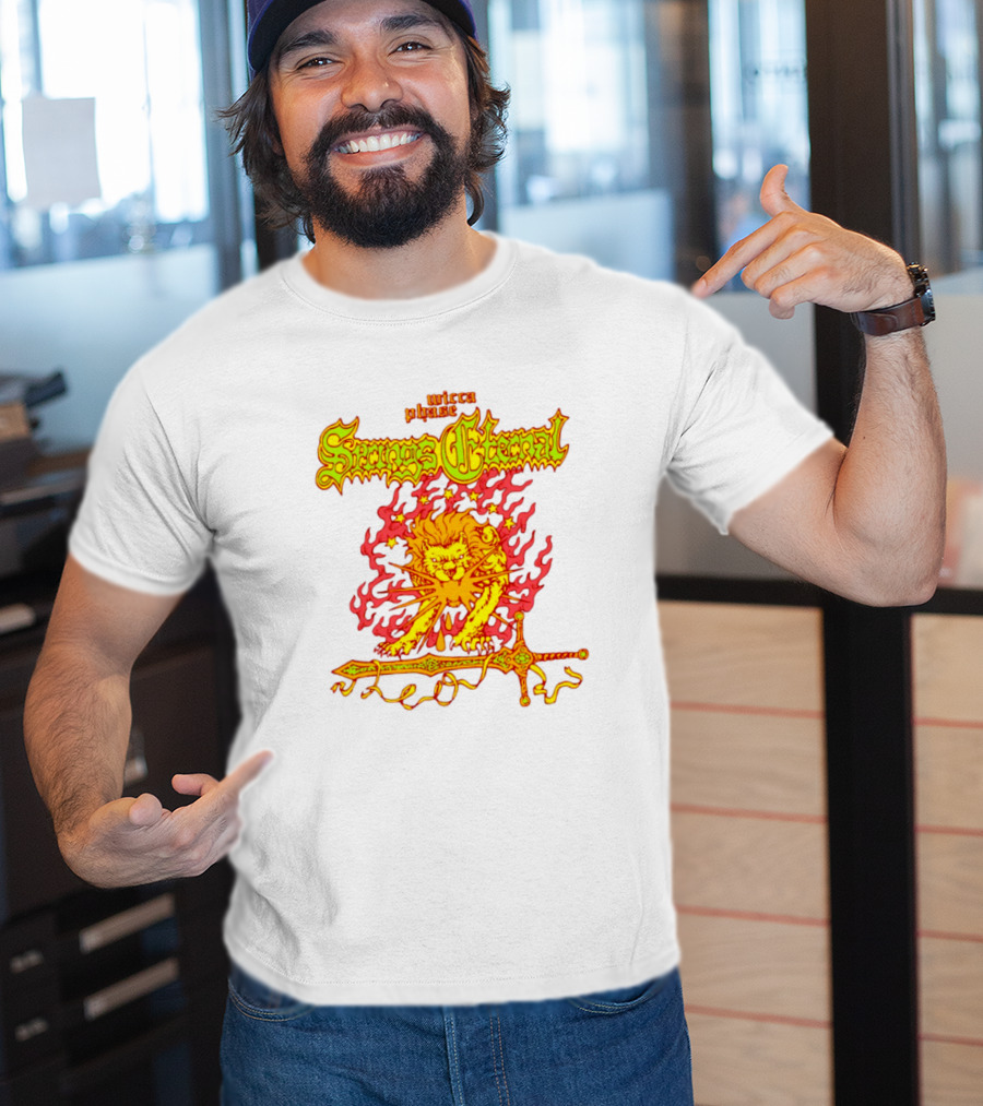Mecca Blaze Springs Eternal Flaming Lion Sword Leo T-Shirt