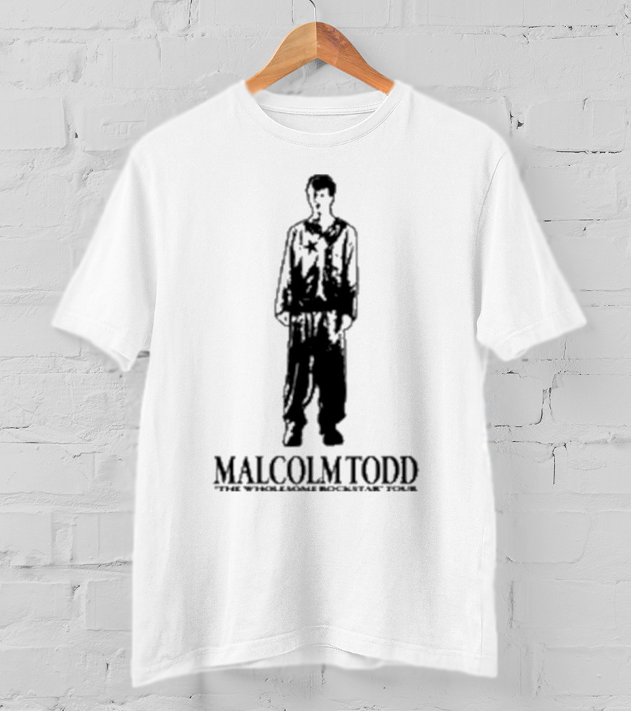 Malcolm Todd Live In Concert The Wholesome Rockstar Tour 2025 Monochrome Stage Presence T-Shirt