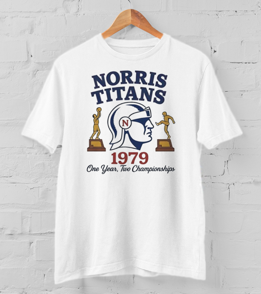 Norris Titans 1979 One Year Two Championships Iconic Sports Victory T-Shirt
