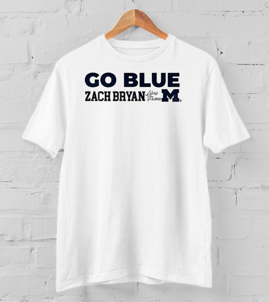 Go Blue Zach Bryan Michigan Wolverines 2025 Football T-Shirt