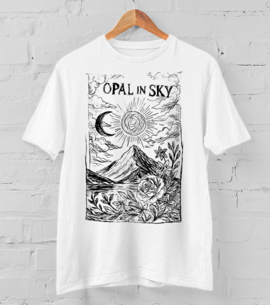 Opal In Sky Lost Moon Owl Mystic Forest Alyvia White T-Shirt