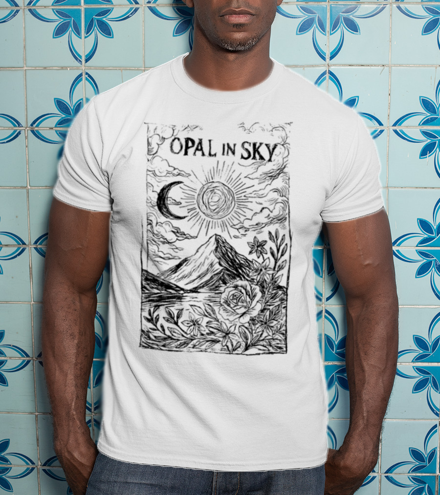 Opal In Sky Lost Moon Owl Mystic Forest Alyvia White T-Shirt