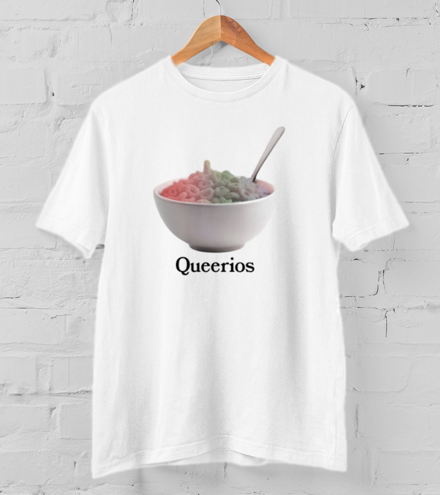Pridecore Queerios Rainbow Cereal Bowl T-Shirt