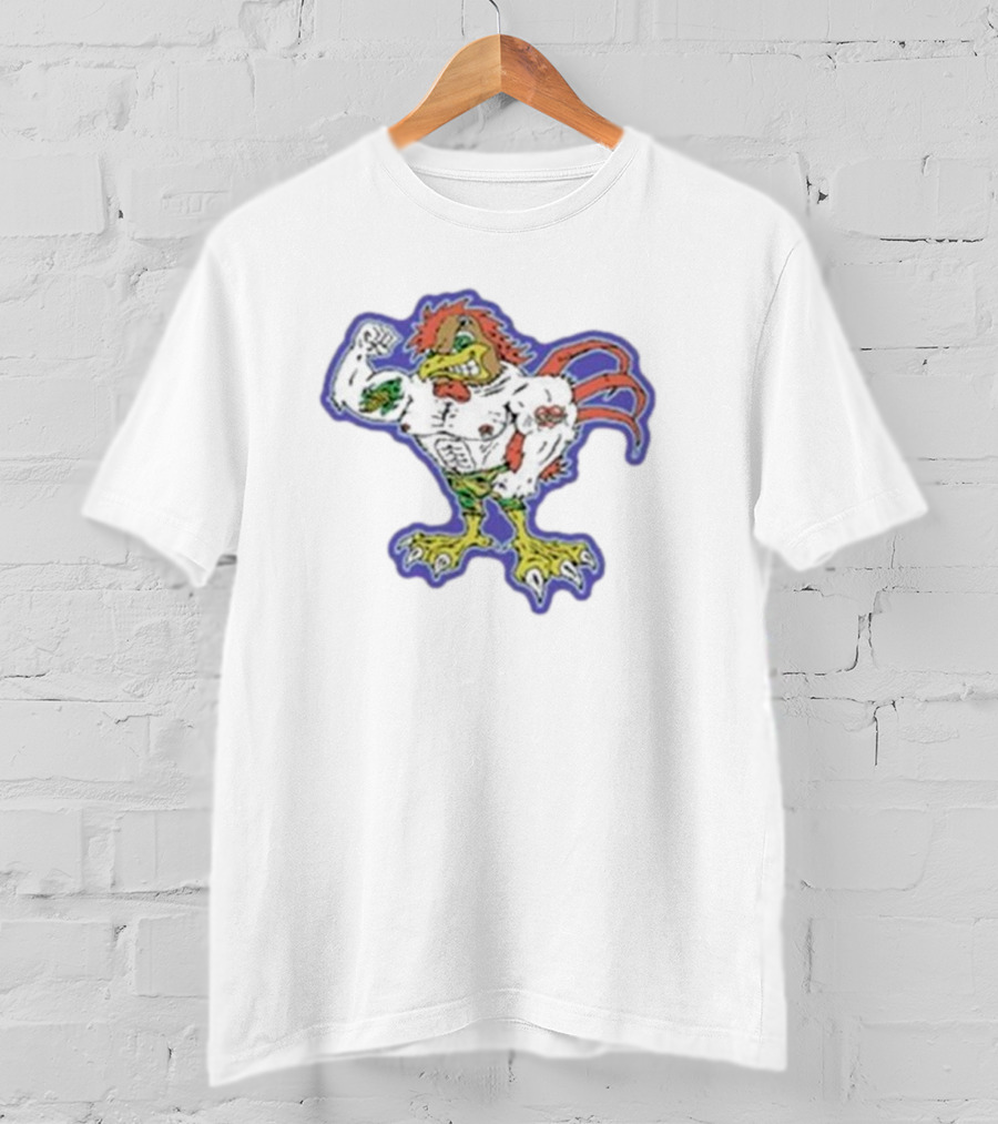 SGT Buff Chicken Flexing Muscles Cartoon T-Shirt