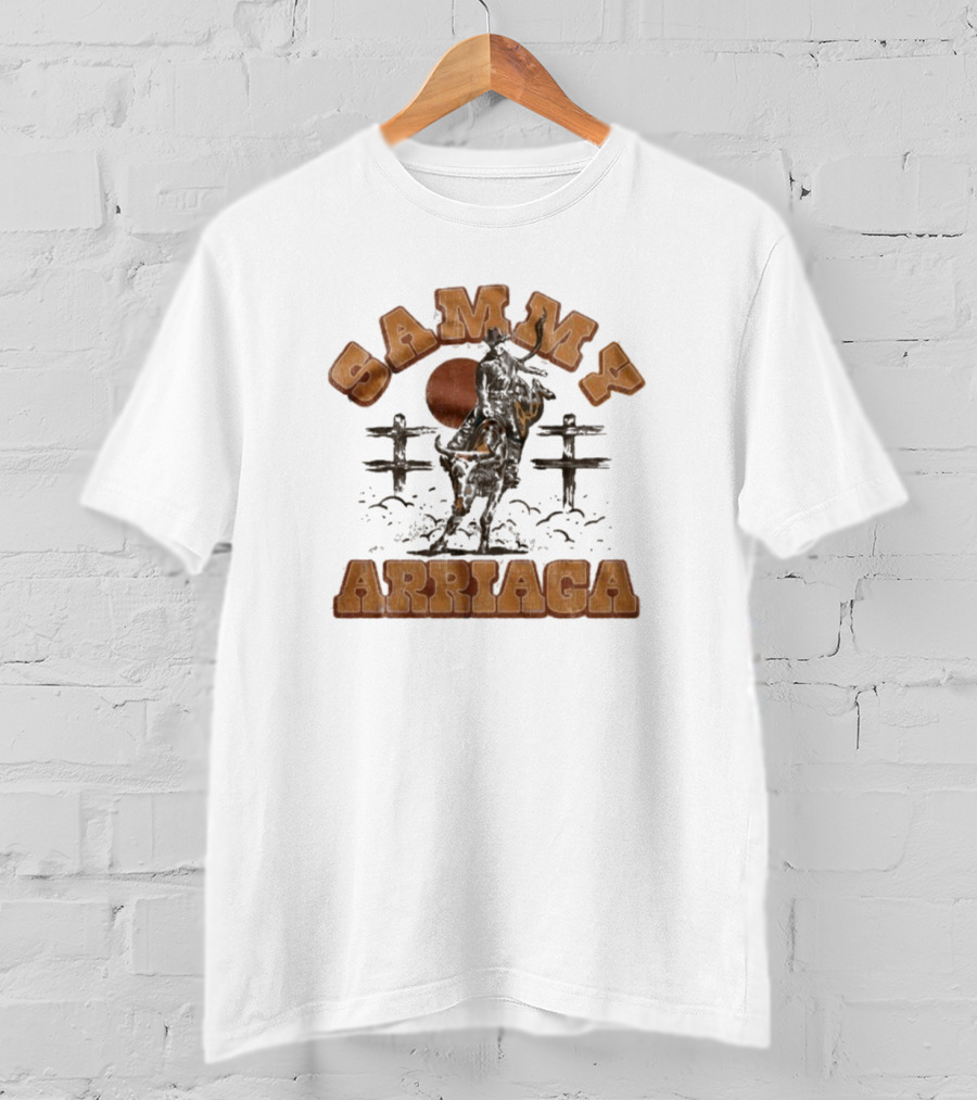 Sammy Arriaga Western Cowboy El Toro Silhouette Vintage Style T-Shirt