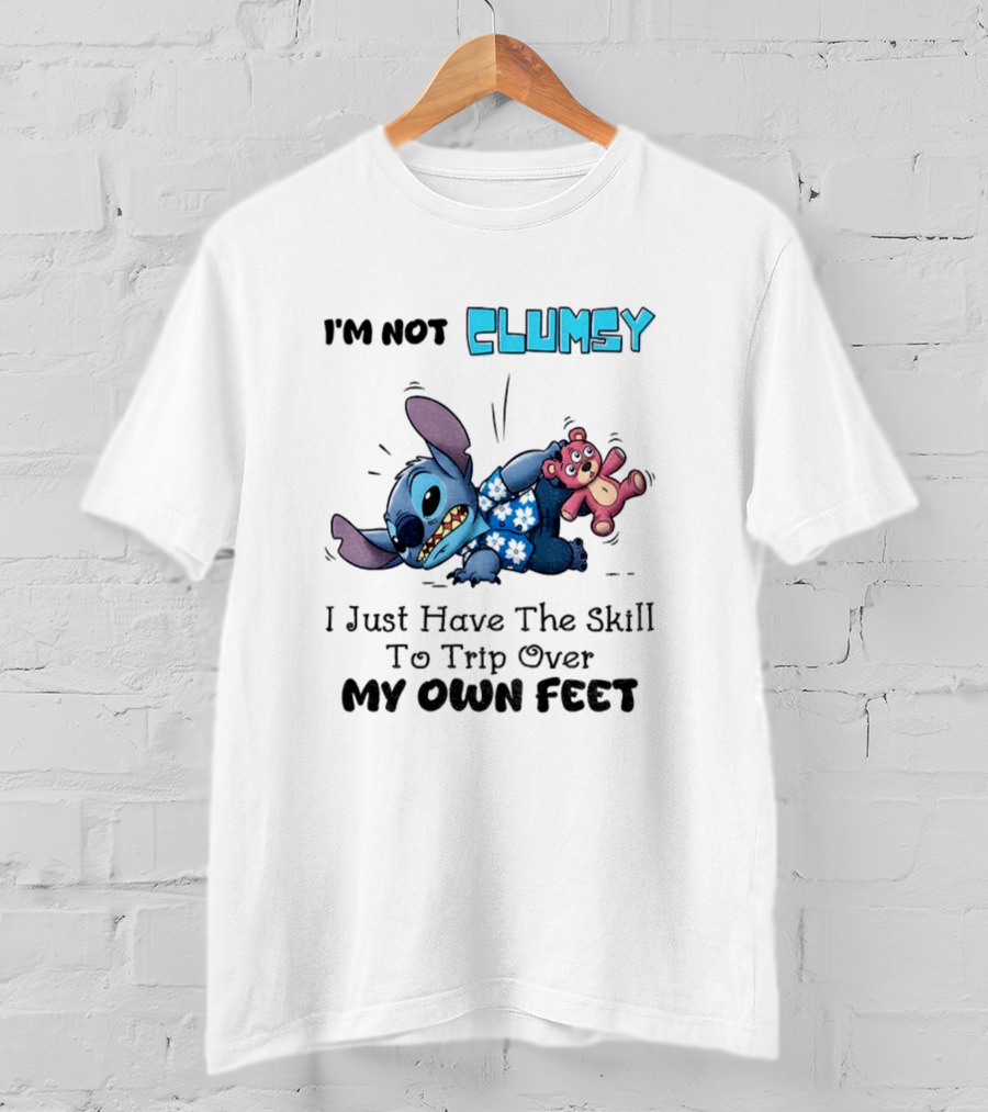 Stitch Clumsy Skill To Trip Over My Own Feet With Teddy Bear T-Shirt