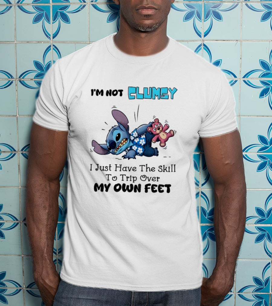 Stitch Clumsy Skill To Trip Over My Own Feet With Teddy Bear T-Shirt