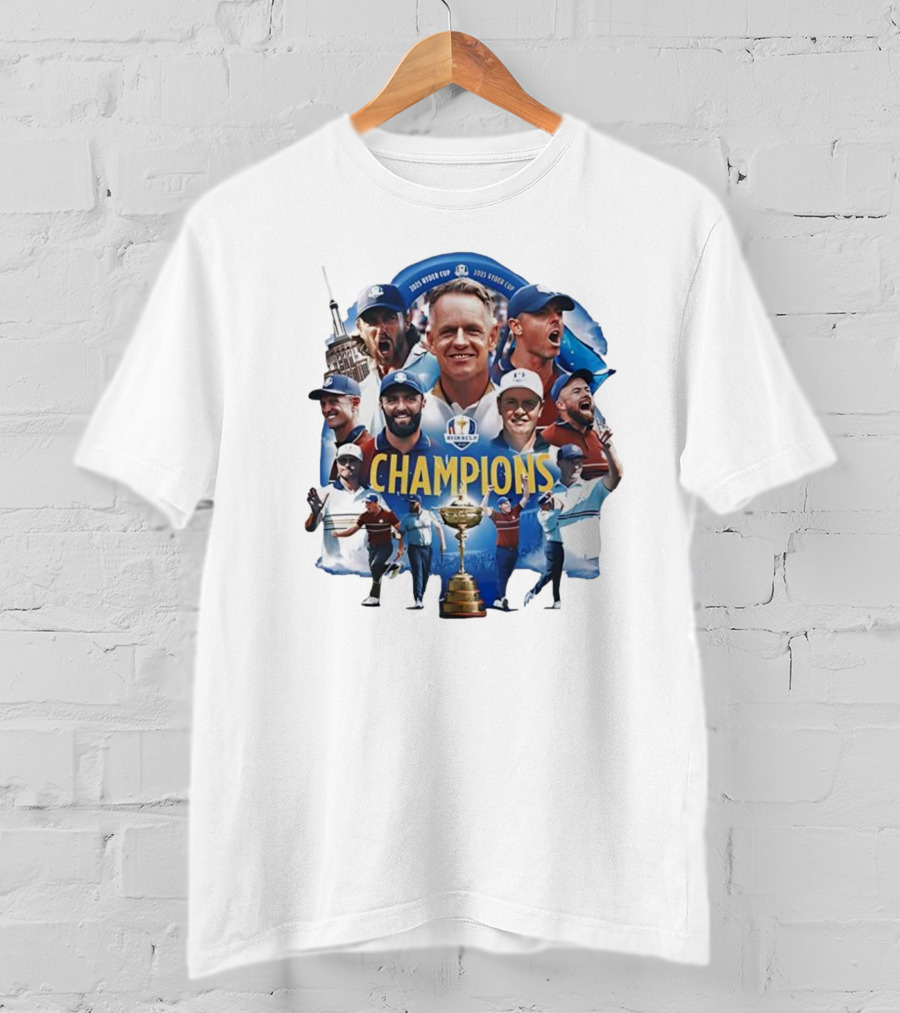 2025 Ryder Cup Team Europe Champions Celebration T-Shirt