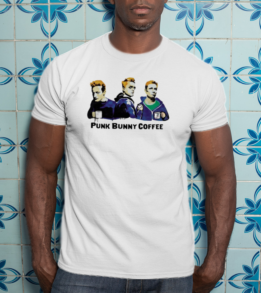 Punk Bunny Coffee Graffiti Style Trio With S T-Shirt