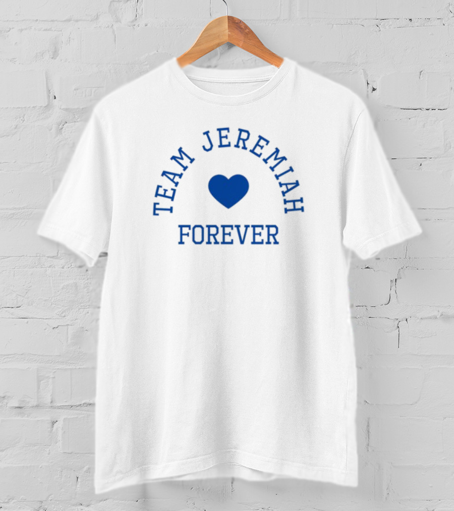Team Jeremiah Forever Blue Heart Emblem T-Shirt
