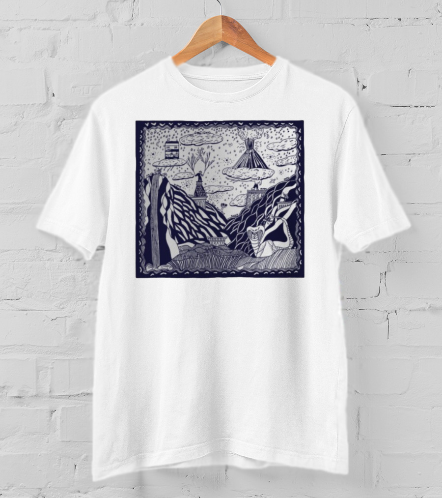 Thestorysofarca The Story So Far Album Art Snake Volcano Pattern Clouds T-Shirt