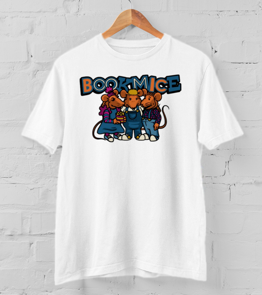 Bookmice TVO Kids Show Characters Retro Cartoon Mice Trio T-Shirt