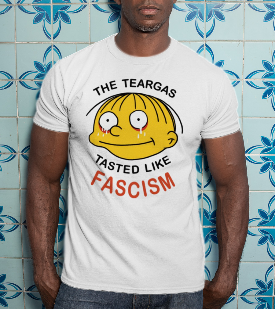 The Teargas Tasted Like Fascism Yellow Cartoon Face T-Shirt