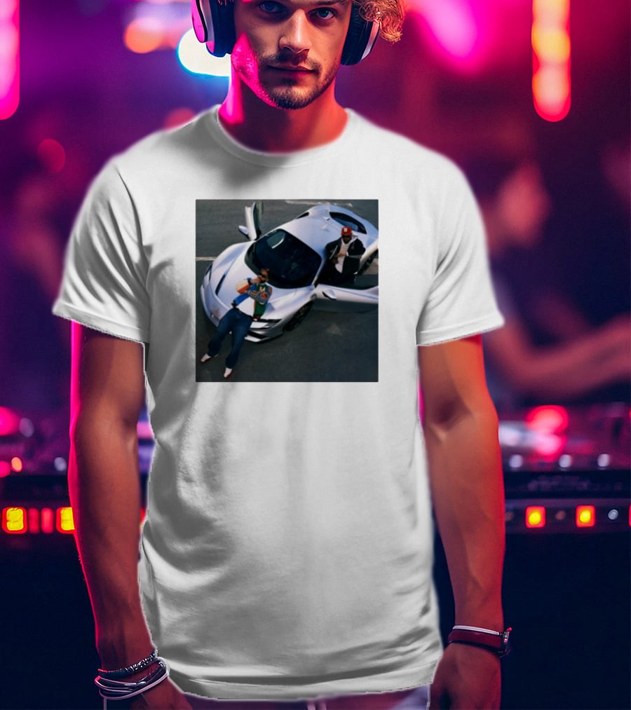 Until Night Comes Album Silver Sports Car Duo T-Shirt