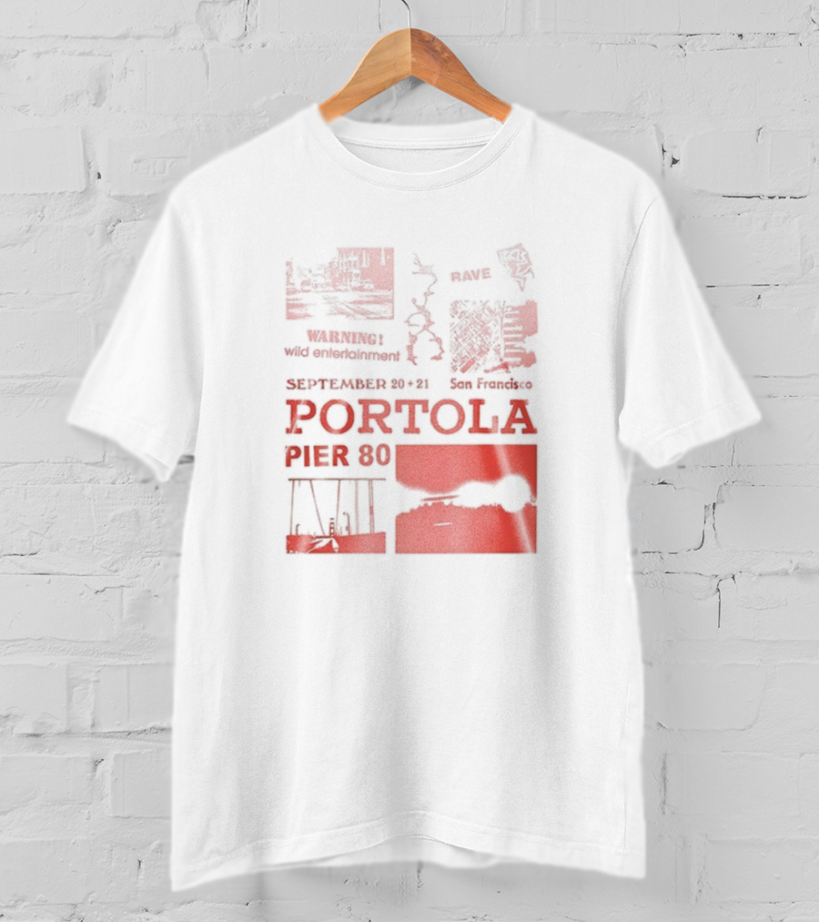 Warning Wild Entertainment Portola September 29-30 2025 San Francisco Pier 80 Lineup T-Shirt