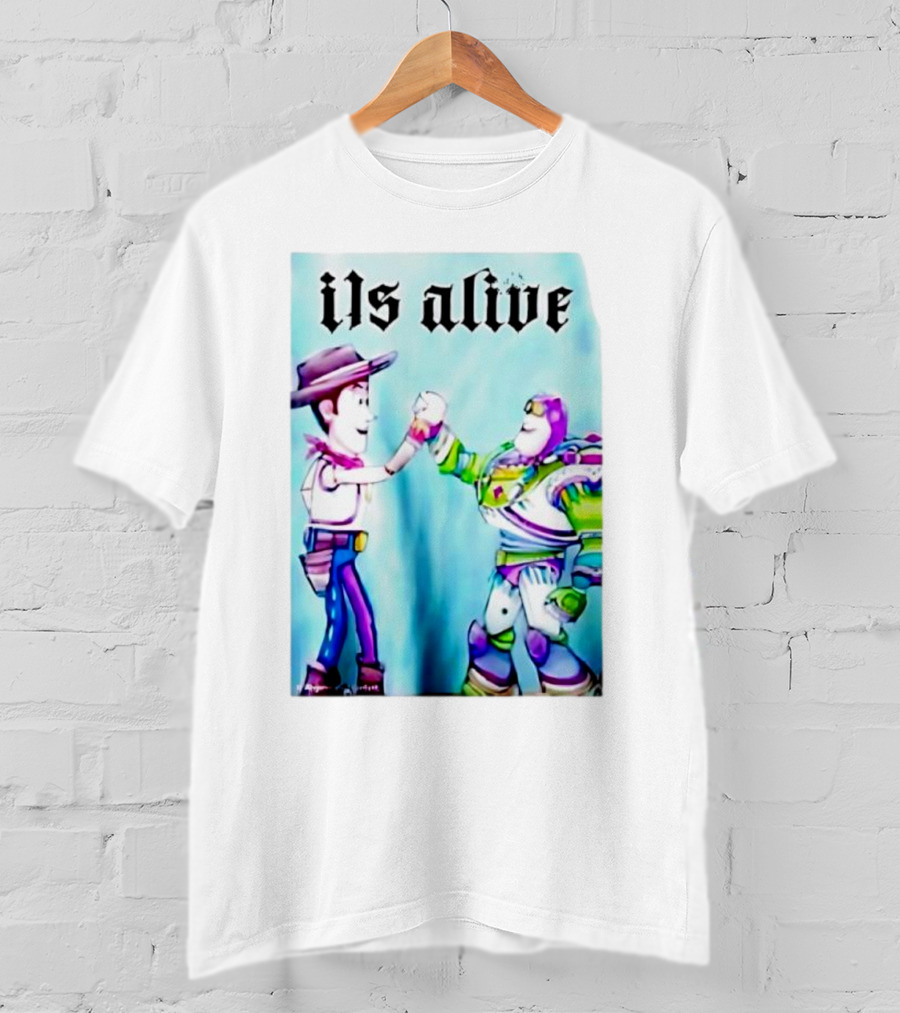 Ils Alive Woody And Buzz Lightyear Fist Bump T-Shirt