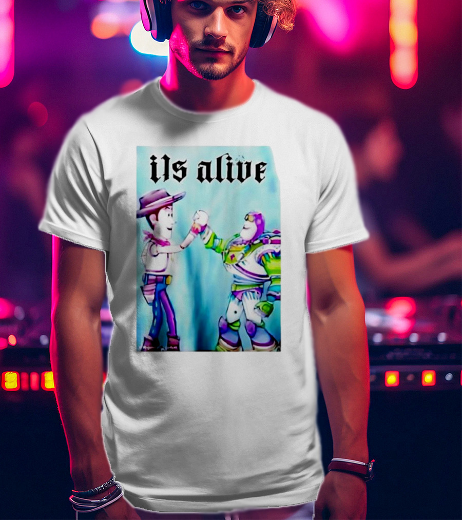 Ils Alive Woody And Buzz Lightyear Fist Bump T-Shirt