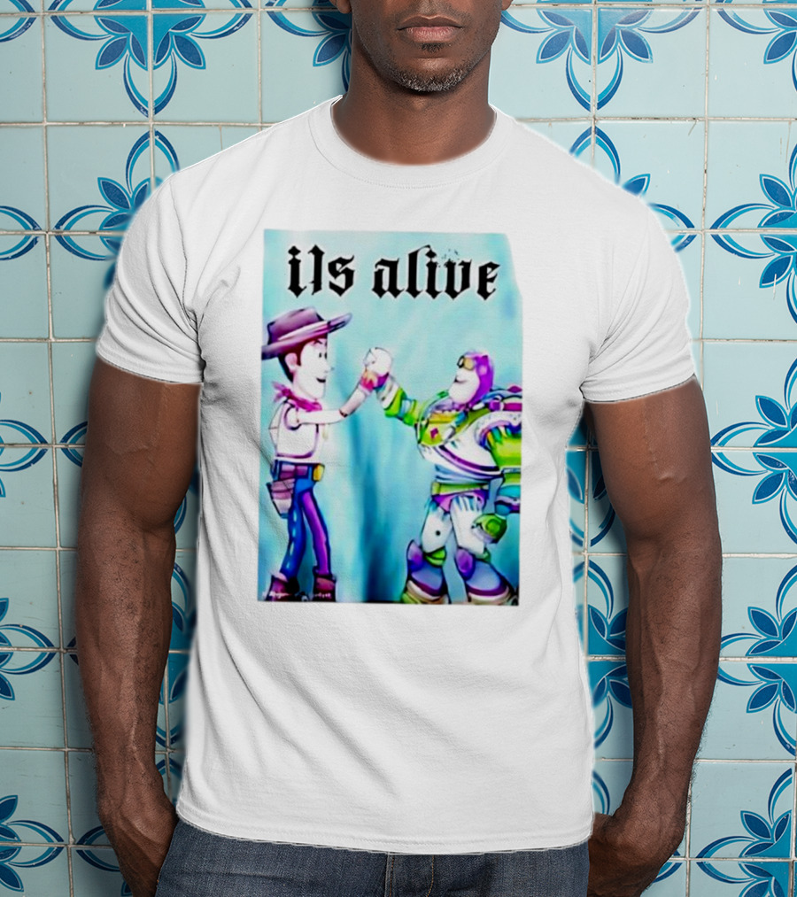 Ils Alive Woody And Buzz Lightyear Fist Bump T-Shirt