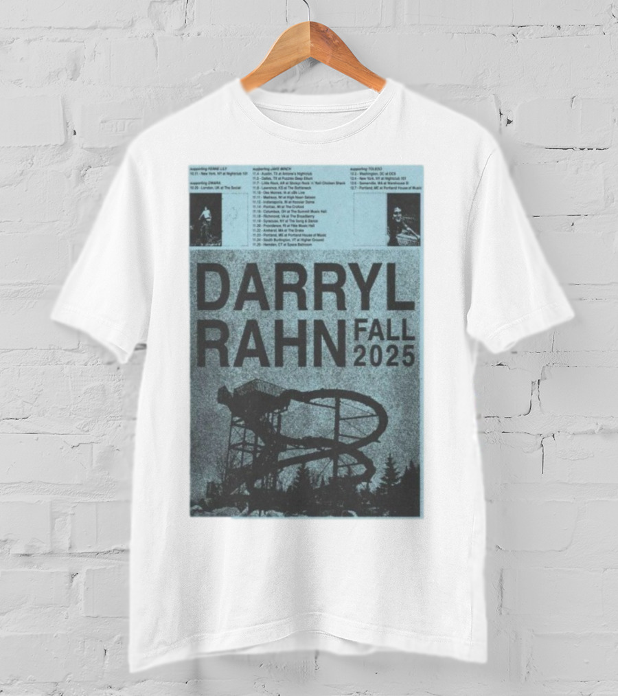 Darryl Rahn Fall Tour 2025 Water Slide Concert Dates T-Shirt