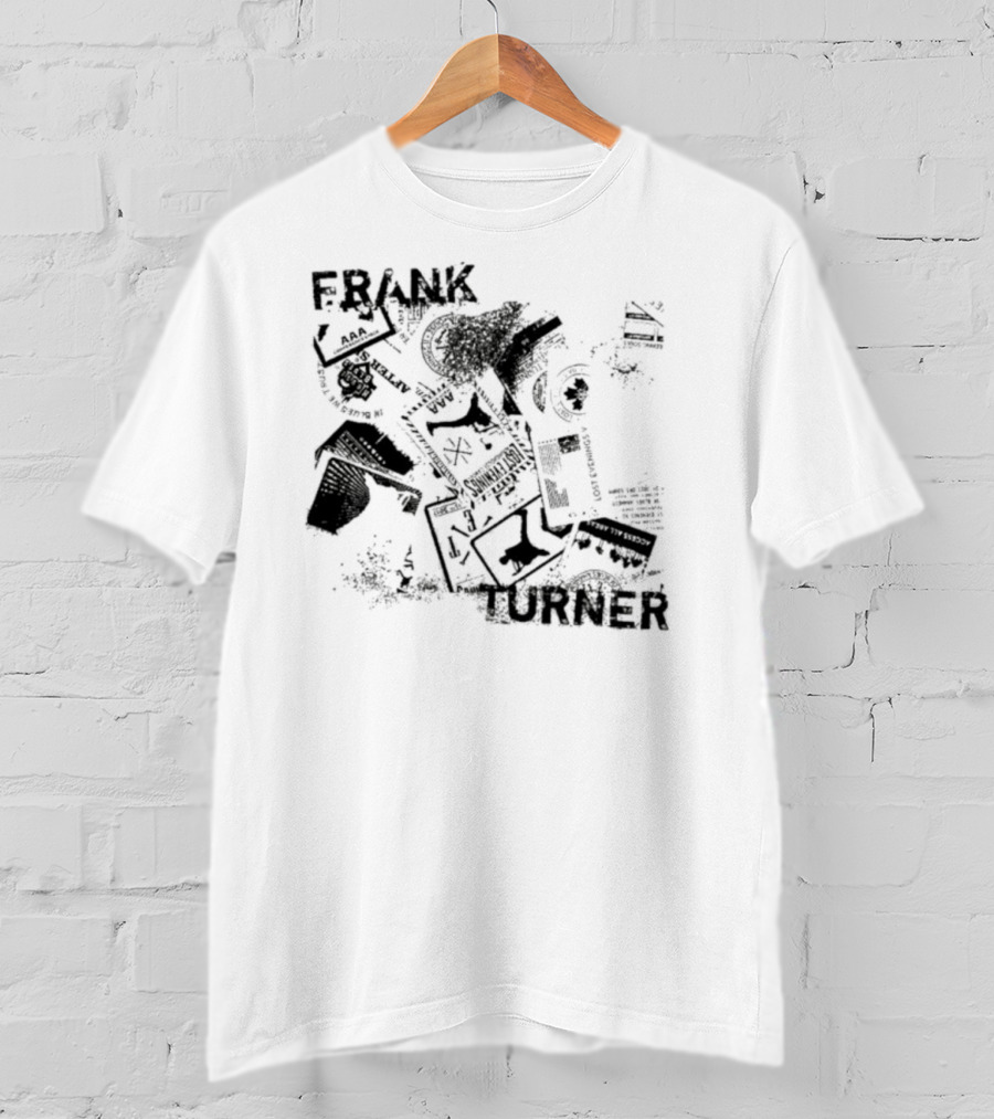 Frank Turner The Next 10 Years Black Rose And Music Collage T-Shirt