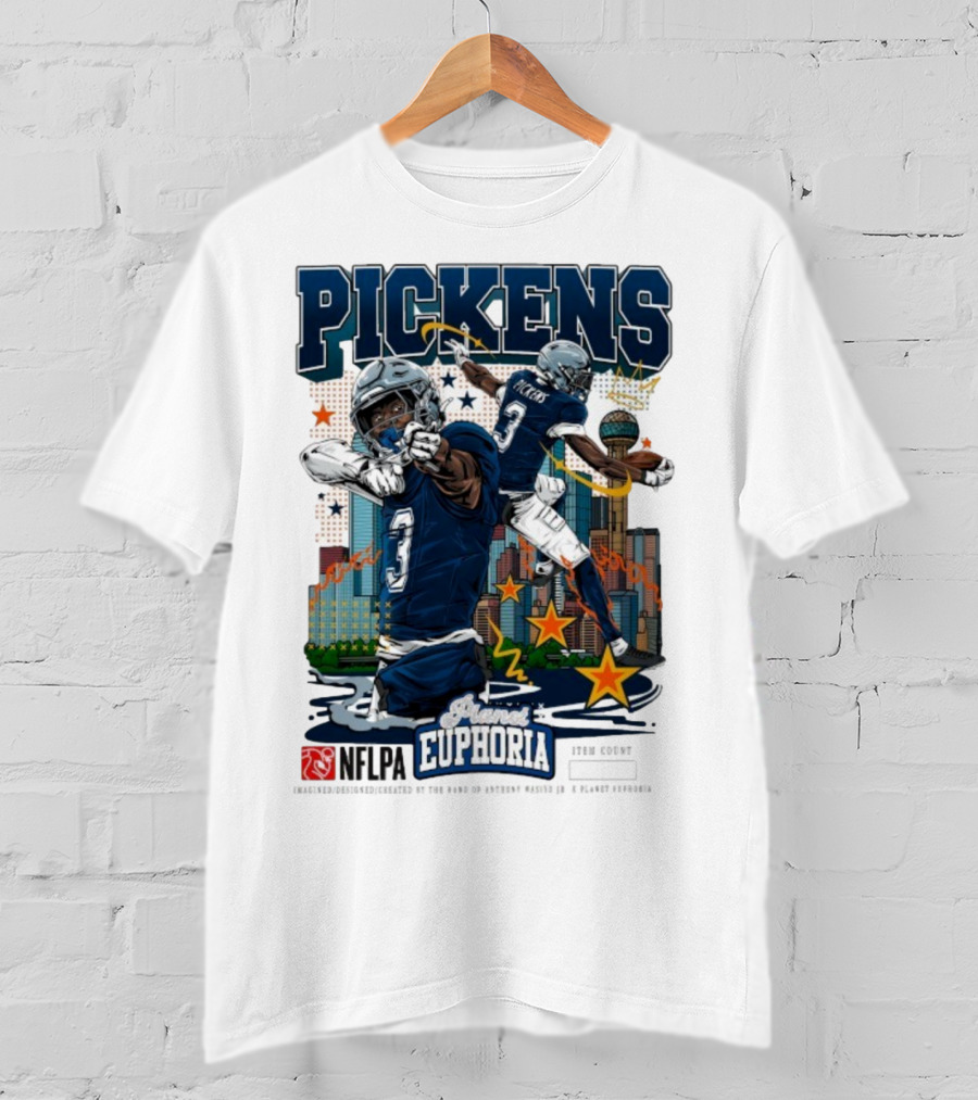 Pickens Planet Euphoria NFPLA Players Inc Iconic Sports Theme T-Shirt