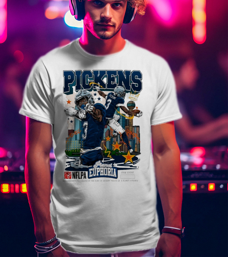 Pickens Planet Euphoria NFPLA Players Inc Iconic Sports Theme T-Shirt