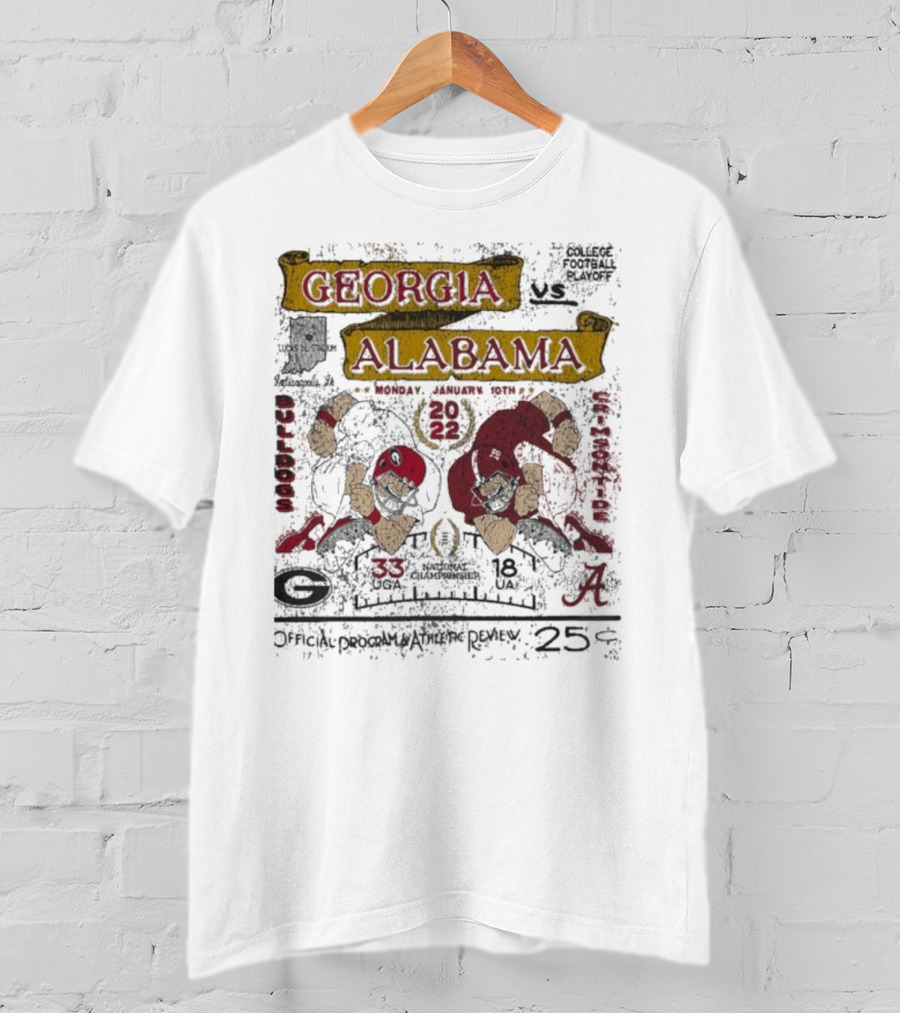 Georgia Bulldogs Alabama Crimson Tide College Football National Championship 2022 Showdown Classic Matchup T-Shirt