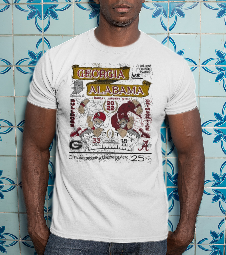 Georgia Bulldogs Alabama Crimson Tide College Football National Championship 2022 Showdown Classic Matchup T-Shirt