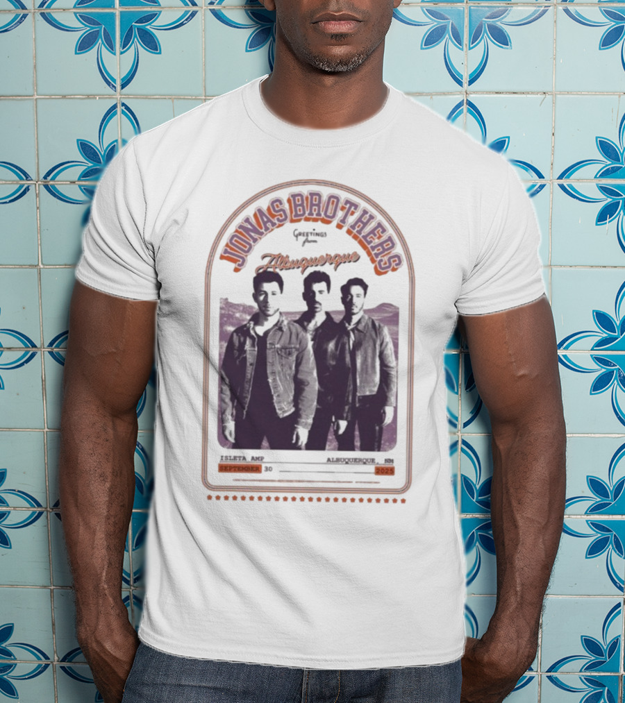 Jonas Brothers Greetings From Albuquerque NM Isleta AMP September 30 2025 T-Shirt