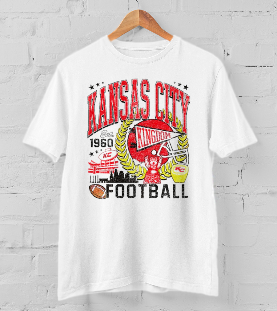 Kansas City Kingdom Chiefs Football Est 1960 T-Shirt