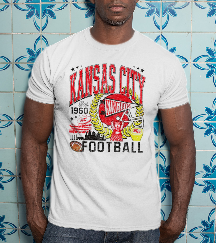 Kansas City Kingdom Chiefs Football Est 1960 T-Shirt