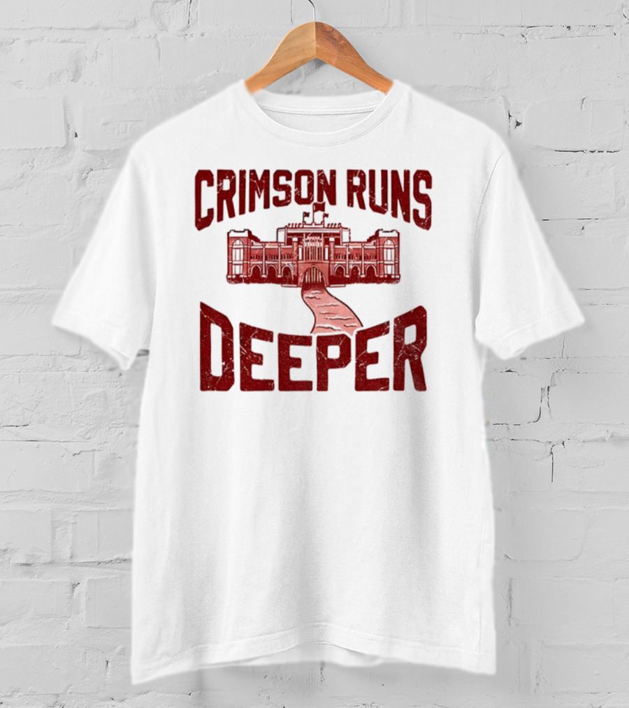University Of Alabama Crimson Tide Crimson Runs Deeper Historic Campus Design T-Shirt