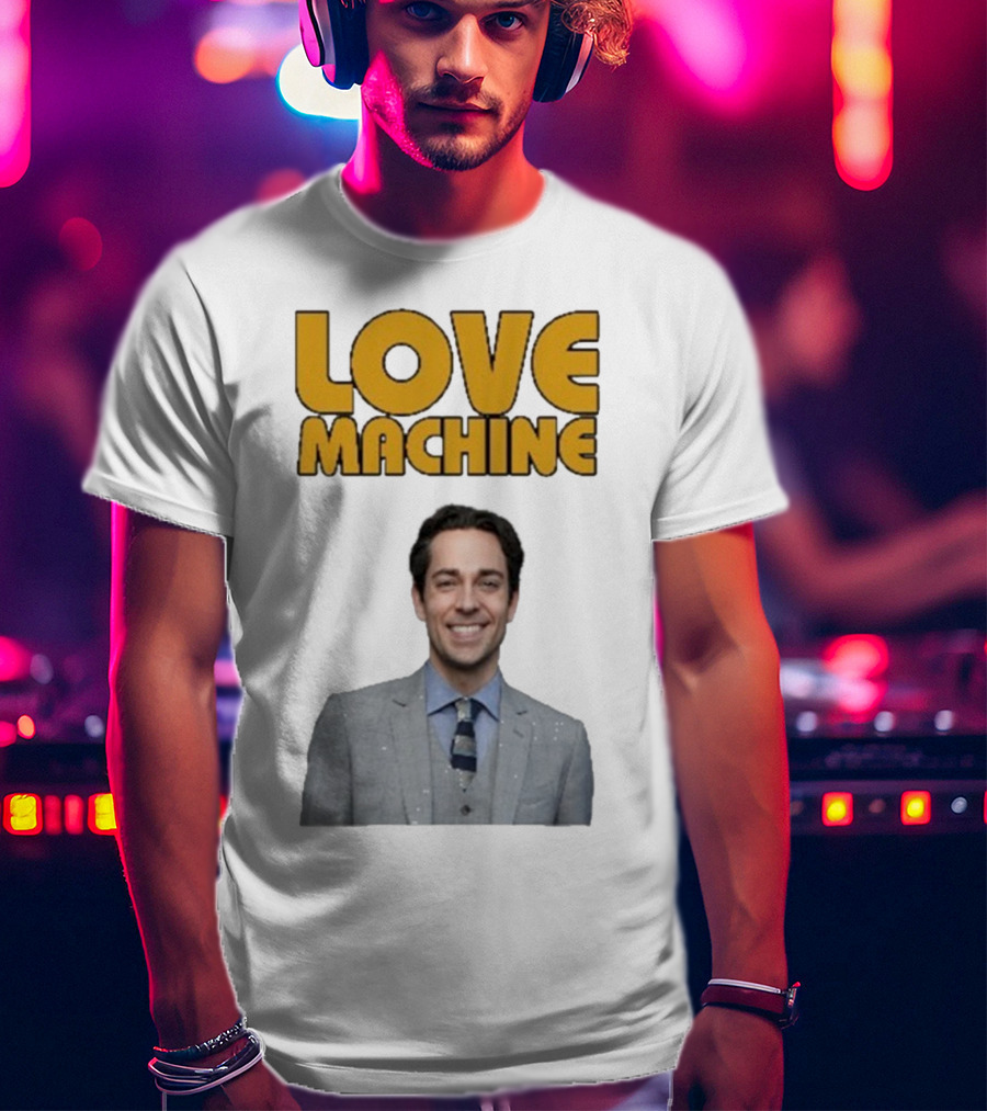Zachary Levi Love Machine Raglan Smiling Style T-Shirt