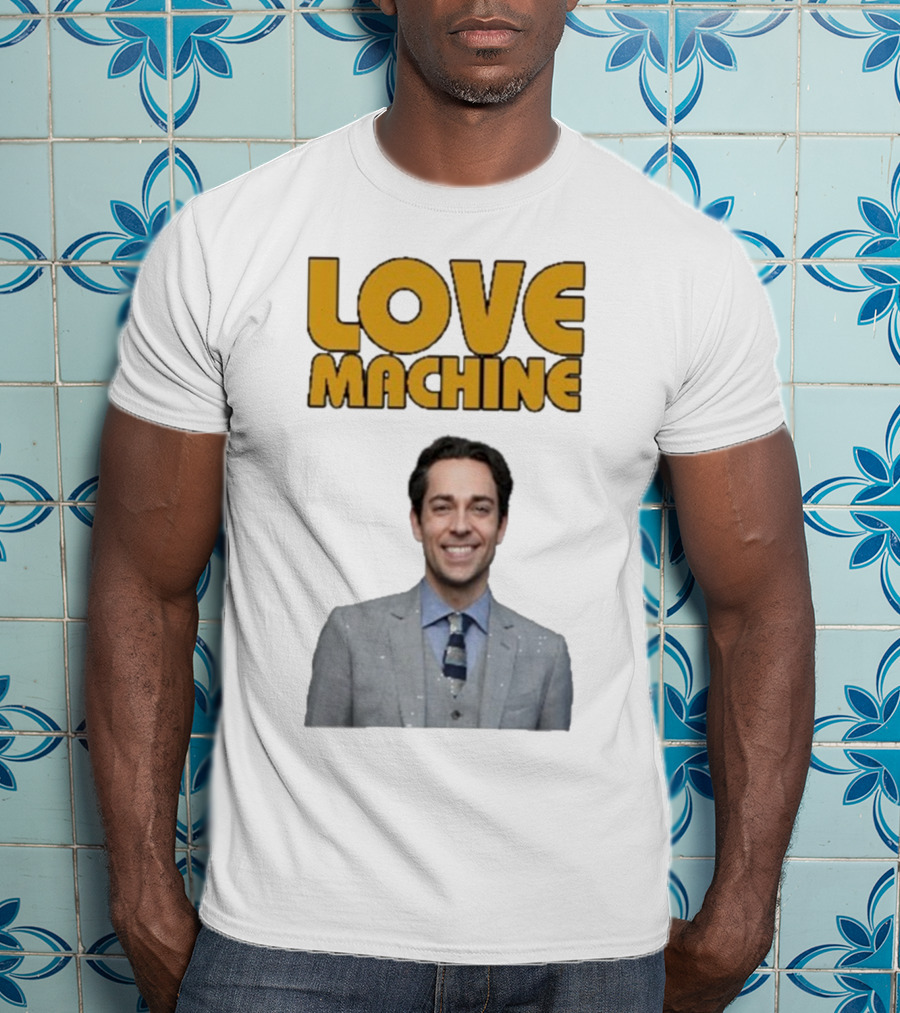 Zachary Levi Love Machine Raglan Smiling Style T-Shirt