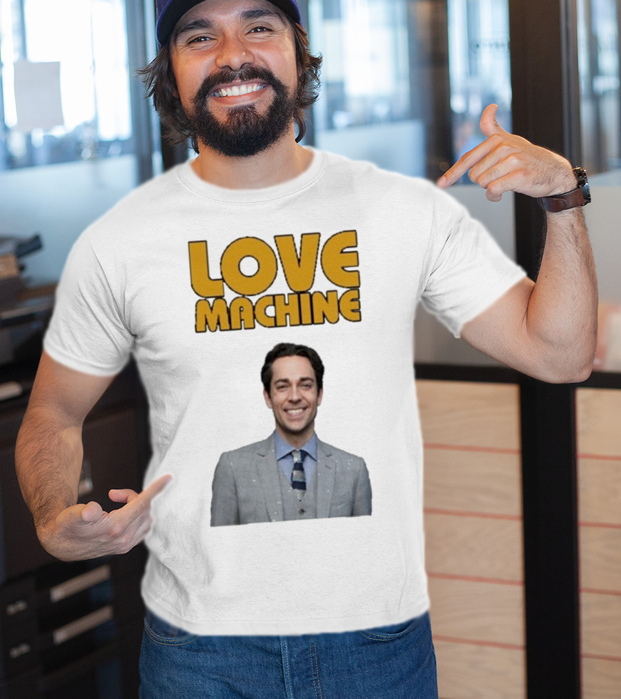 Zachary Levi Love Machine Raglan Smiling Style T-Shirt