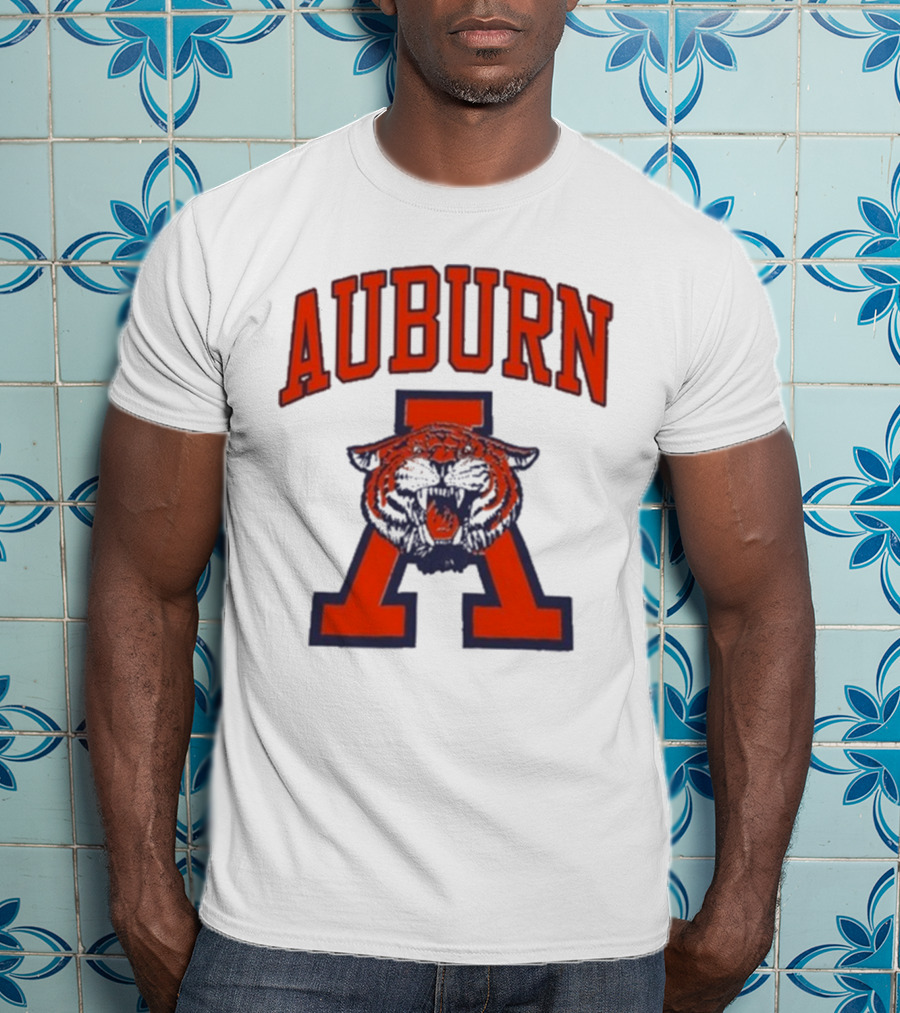 Auburn Tigers Roaring Vintage Logo Retro College Spirit T-Shirt