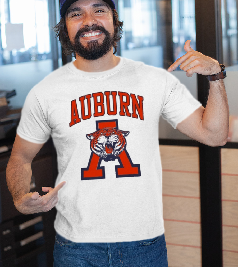 Auburn Tigers Roaring Vintage Logo Retro College Spirit T-Shirt