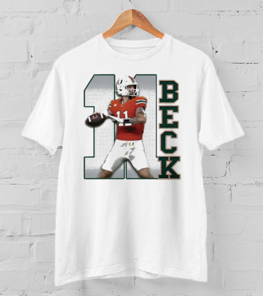 Miami Hurricanes Carson Beck #11 Player Tribute T-Shirt