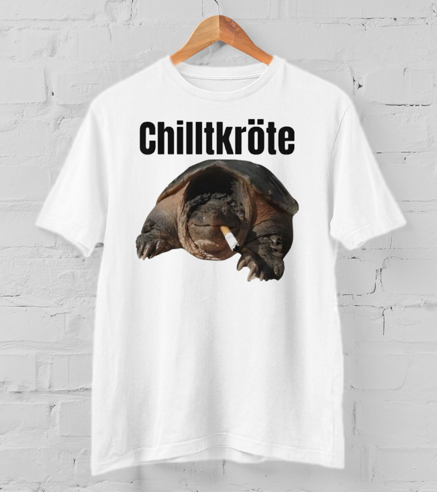 Chilltkröte Snapping Turtle With Cigarette Chelydra Serpentina T-Shirt