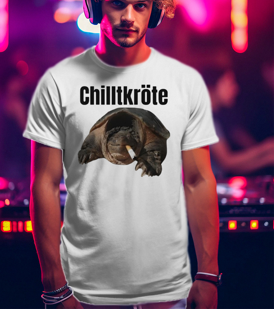 Chilltkröte Snapping Turtle With Cigarette Chelydra Serpentina T-Shirt