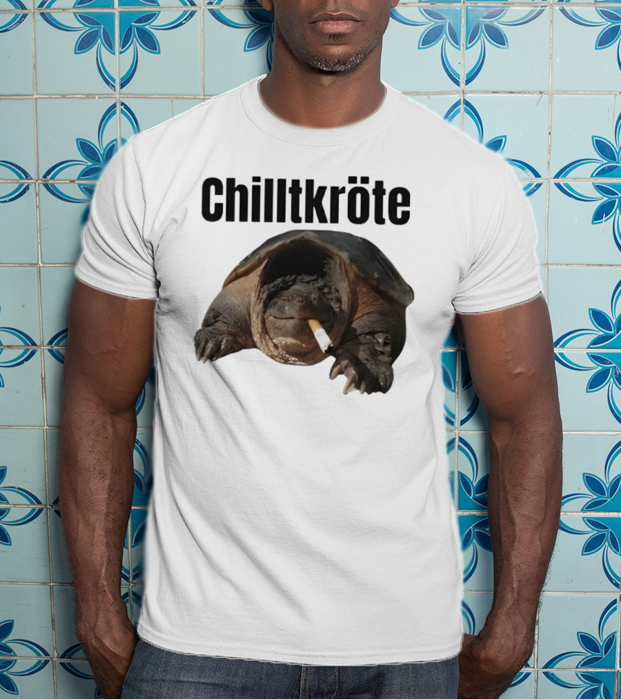 Chilltkröte Snapping Turtle With Cigarette Chelydra Serpentina T-Shirt