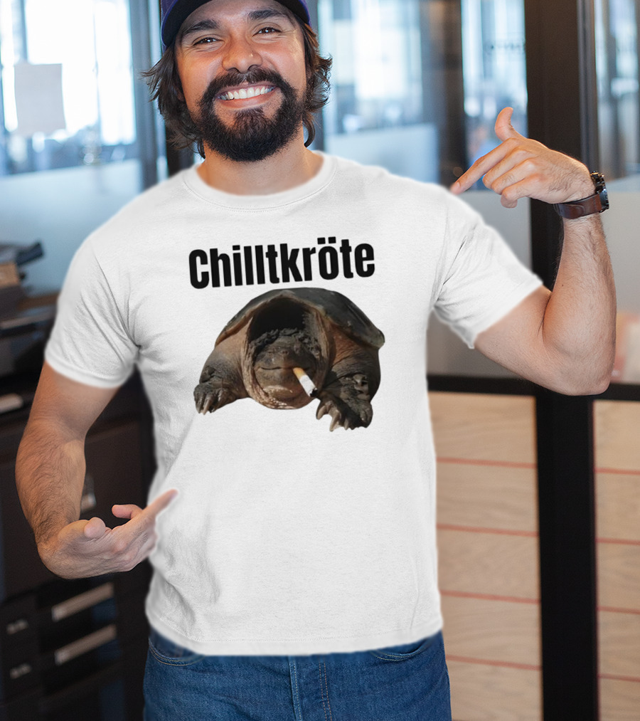 Chilltkröte Snapping Turtle With Cigarette Chelydra Serpentina T-Shirt