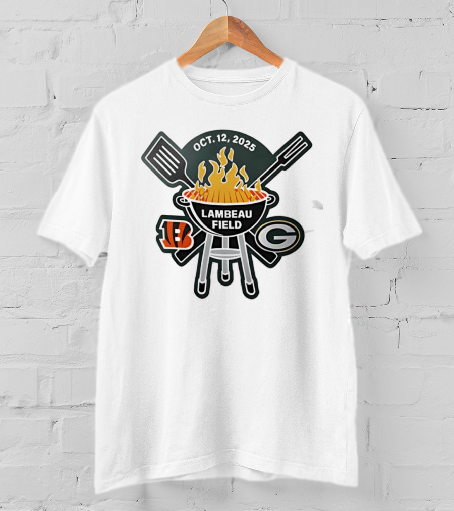 Green Bay Packers Cincinnati Bengals Lambeau Field October 12 2025 BBQ Tailgate Event T-Shirt