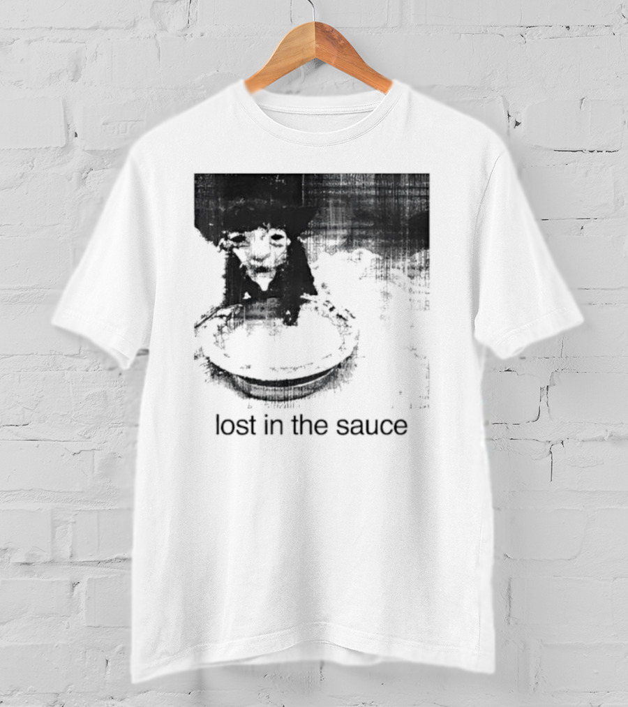 Lost In The Sauce Cat Image With Text T-Shirt