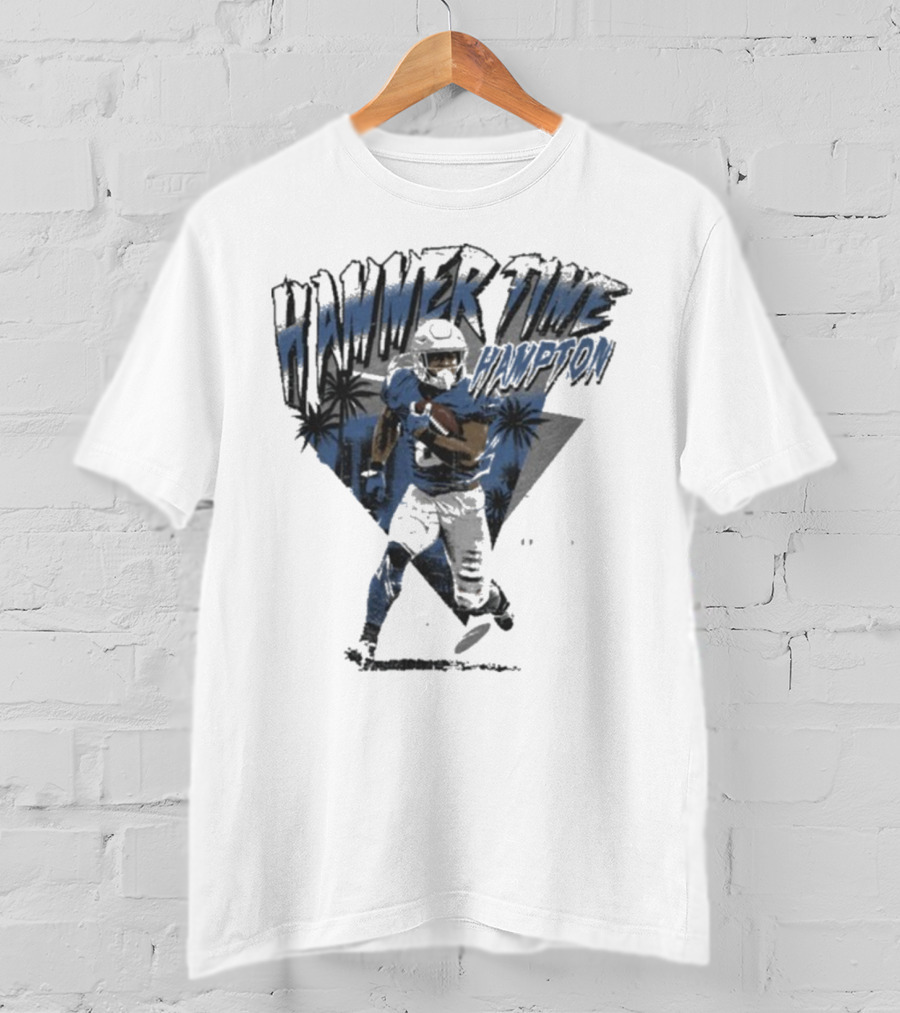 Hammer Time Hampton Los Angeles Chargers Football Palm Trees Icon T-Shirt