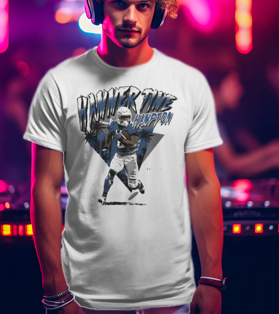 Hammer Time Hampton Los Angeles Chargers Football Palm Trees Icon T-Shirt